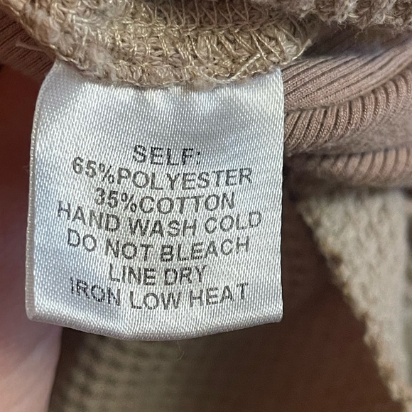 Oversized Tan Waffle Knit Shacket - Picture 6 of 10